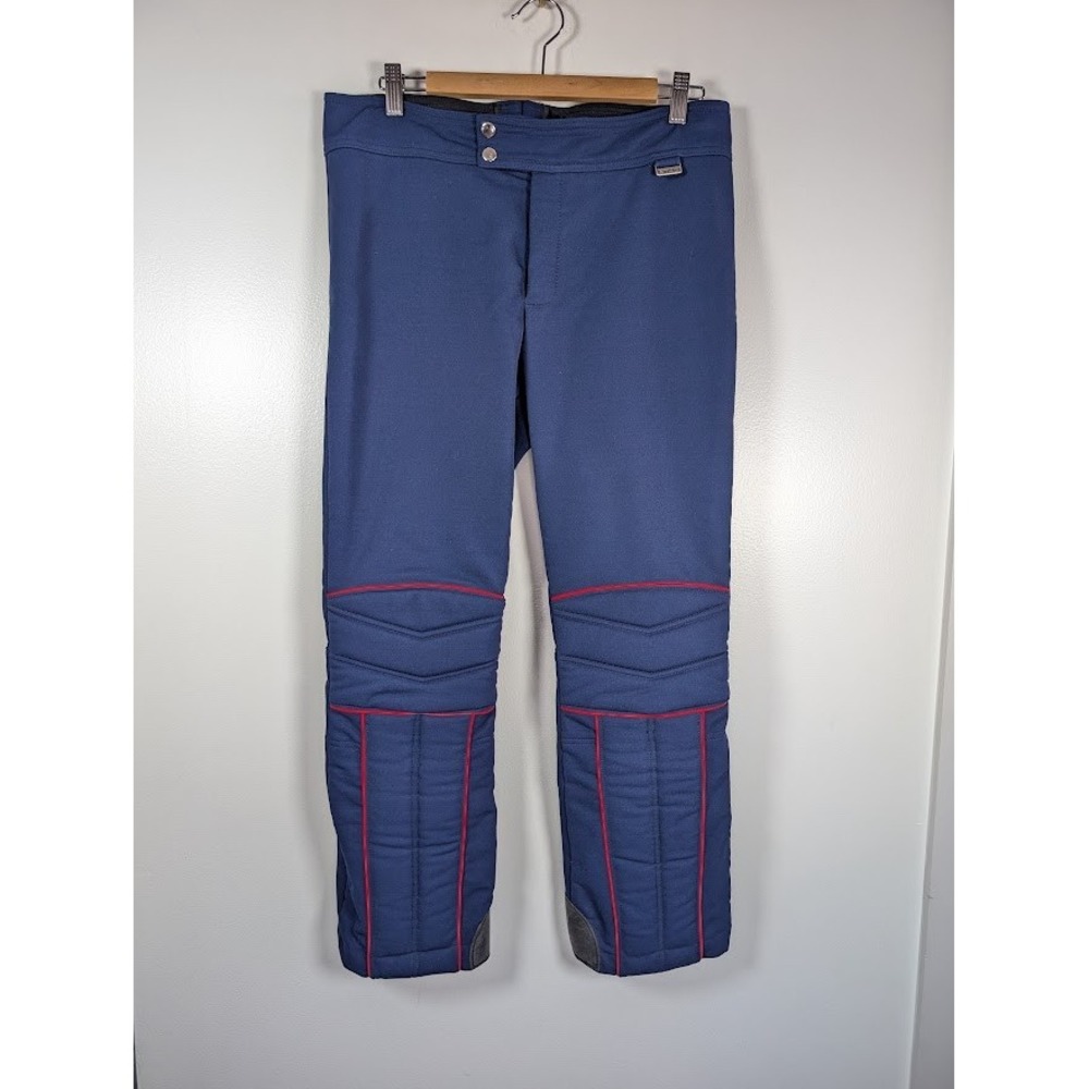 Vintage White Stag Ski Pants Mens Size 34 Schoeller Swiss Wool Blend Padded Knee